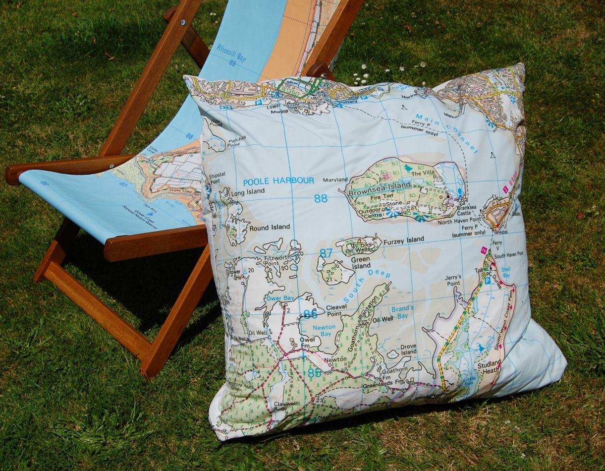 Home Textile Range - deckchairs, cushions, tea towels, aprons and bags